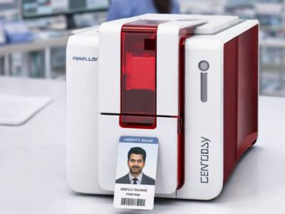 PVC card printer India machine used for corporate employee ID card printing