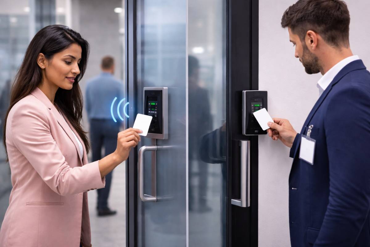 Employee ID card access system using RFID access control system India technology