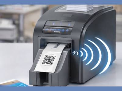 PVC card printer India device printing access cards with RFID encoding